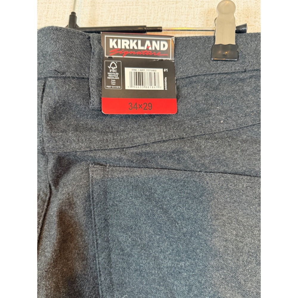 Kirkland Signature Mens Brushed 5-Pocket Pant 34x29 Charcoal Grey Gorpcore Basic